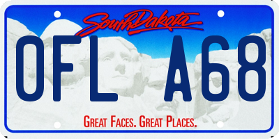 SD license plate 0FLA68