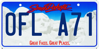 SD license plate 0FLA71