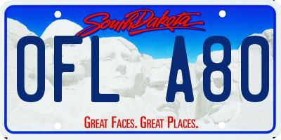 SD license plate 0FLA80