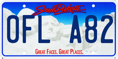 SD license plate 0FLA82