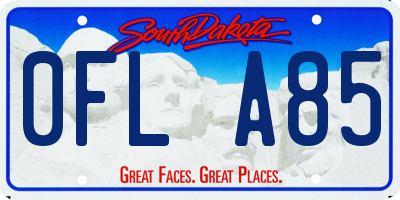 SD license plate 0FLA85