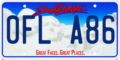 SD license plate 0FLA86