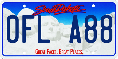 SD license plate 0FLA88