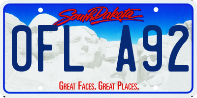 SD license plate 0FLA92