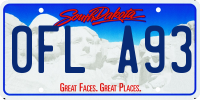 SD license plate 0FLA93