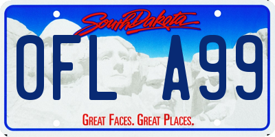 SD license plate 0FLA99