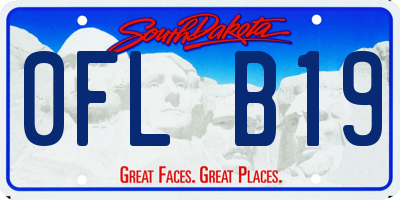 SD license plate 0FLB19