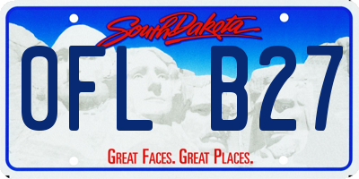 SD license plate 0FLB27