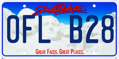 SD license plate 0FLB28