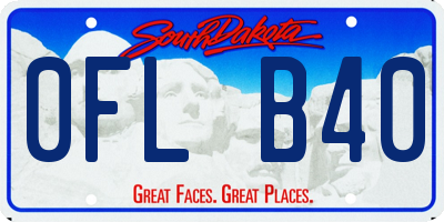 SD license plate 0FLB40