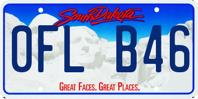 SD license plate 0FLB46