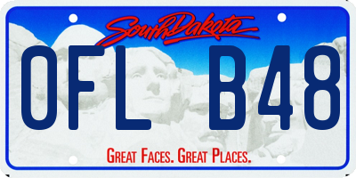 SD license plate 0FLB48