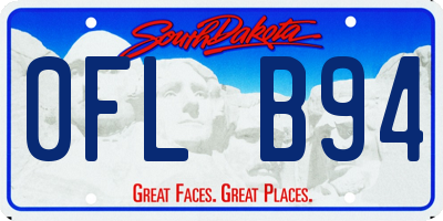 SD license plate 0FLB94