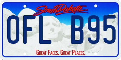 SD license plate 0FLB95