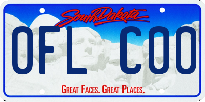 SD license plate 0FLC00