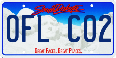SD license plate 0FLC02
