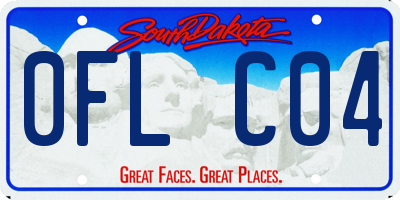 SD license plate 0FLC04
