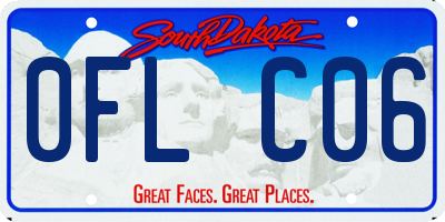 SD license plate 0FLC06