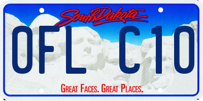 SD license plate 0FLC10
