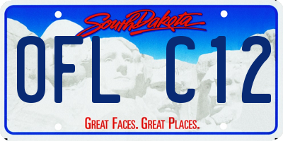 SD license plate 0FLC12