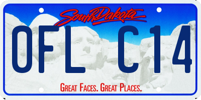SD license plate 0FLC14