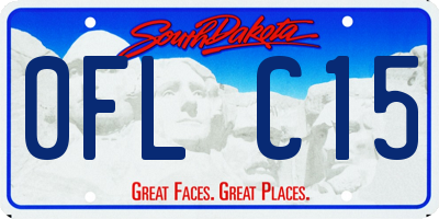 SD license plate 0FLC15
