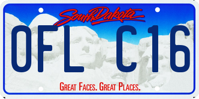 SD license plate 0FLC16
