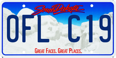 SD license plate 0FLC19