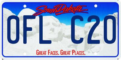 SD license plate 0FLC20
