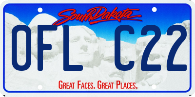 SD license plate 0FLC22