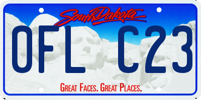 SD license plate 0FLC23
