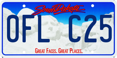 SD license plate 0FLC25