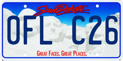 SD license plate 0FLC26