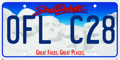 SD license plate 0FLC28