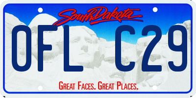 SD license plate 0FLC29