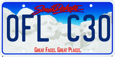 SD license plate 0FLC30