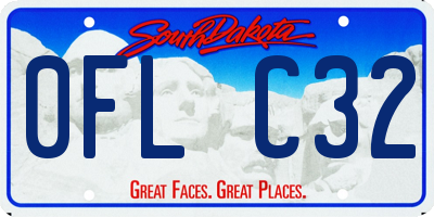 SD license plate 0FLC32