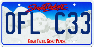 SD license plate 0FLC33