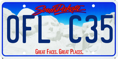 SD license plate 0FLC35