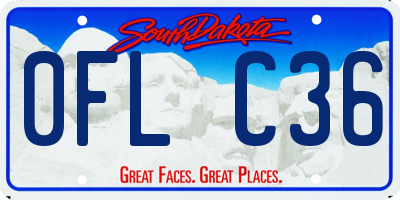 SD license plate 0FLC36
