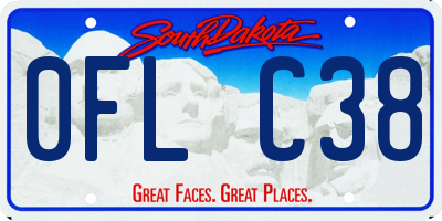 SD license plate 0FLC38