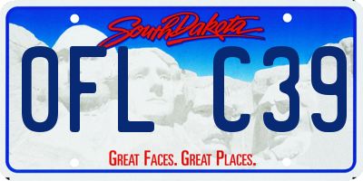 SD license plate 0FLC39