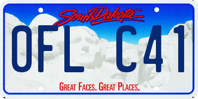 SD license plate 0FLC41