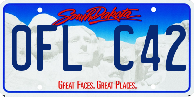 SD license plate 0FLC42