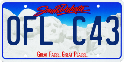 SD license plate 0FLC43
