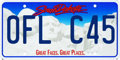 SD license plate 0FLC45