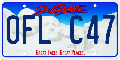 SD license plate 0FLC47