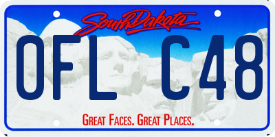 SD license plate 0FLC48