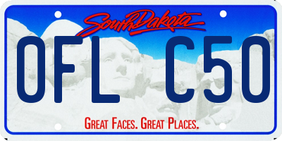 SD license plate 0FLC50