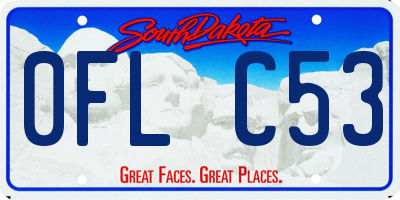 SD license plate 0FLC53
